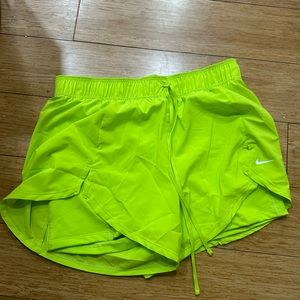 NWT Lined Neon Green/ yellow Nike shorts